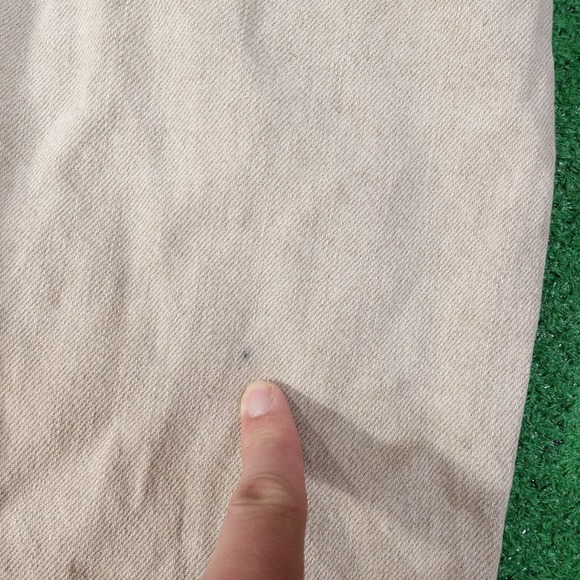 VINTAGE LEE BEIGE USA MADE DENIM JEANS WOMENS SIZE 16 PET (34X28) 80s 90s - Picture 11 of 12